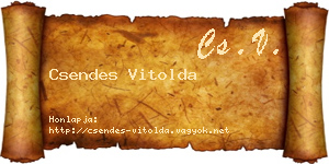 Csendes Vitolda névjegykártya